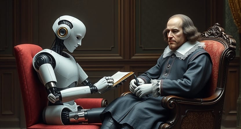 ربات در حال نوشتن کتاب